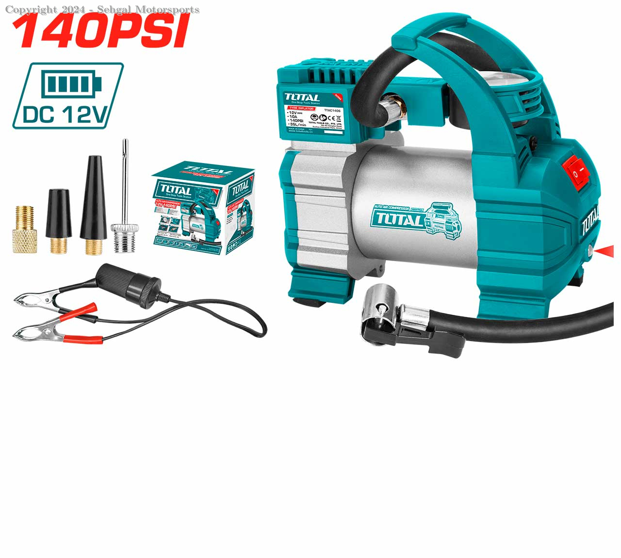 Total Auto Air Compressor dc12v 140 psi ( TTAC 1406 )
