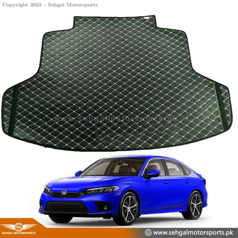 Honda Civic 7D Eco Trunk Mat Black with Black Model 2022