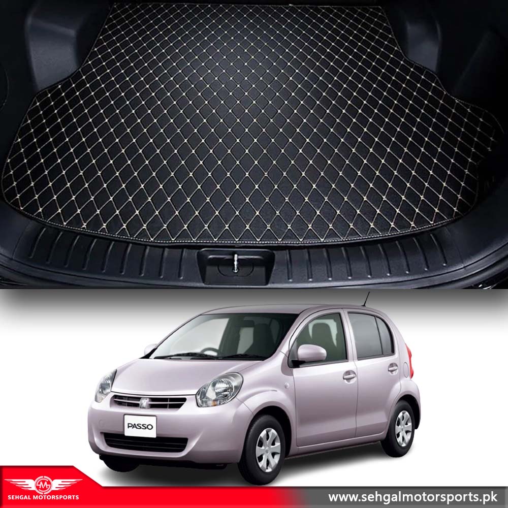 Toyota Passo 7D Eco Trunk Mat Black With Beige Model 2010-2016
