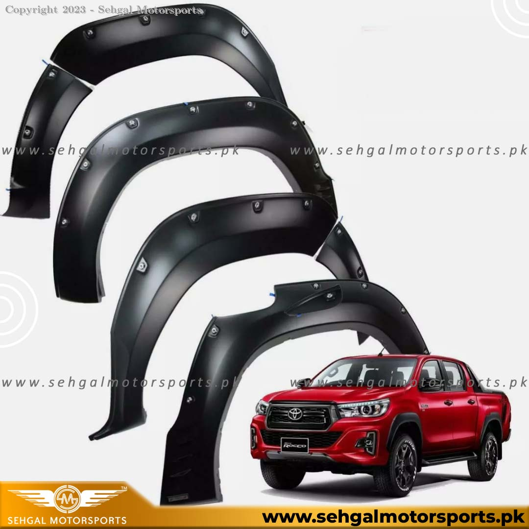 Toyota Hilux Revo Over Fender Slim Style Model 2017-2023 Matt Black