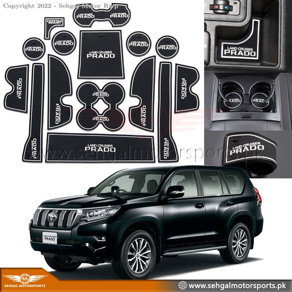 Toyota Prado FJ150 Interior protection Mat Black White Model 2014-2020