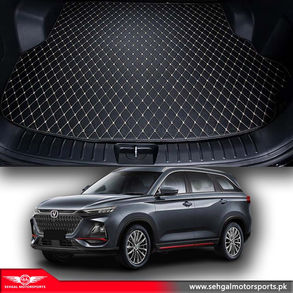 Changan Oshan X7 7D Eco Trunk Mat Black with Red Stitch Model 2021-2022