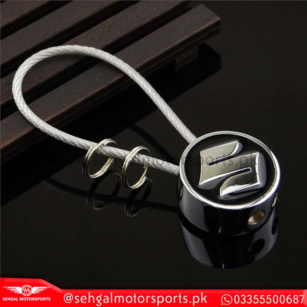 Suzuki Metal Car Badge Black Key Chain