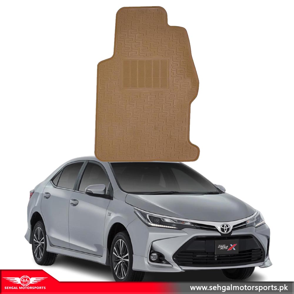 Toyota Corolla Latex Rubber Mat Beige Model 2017-2021
