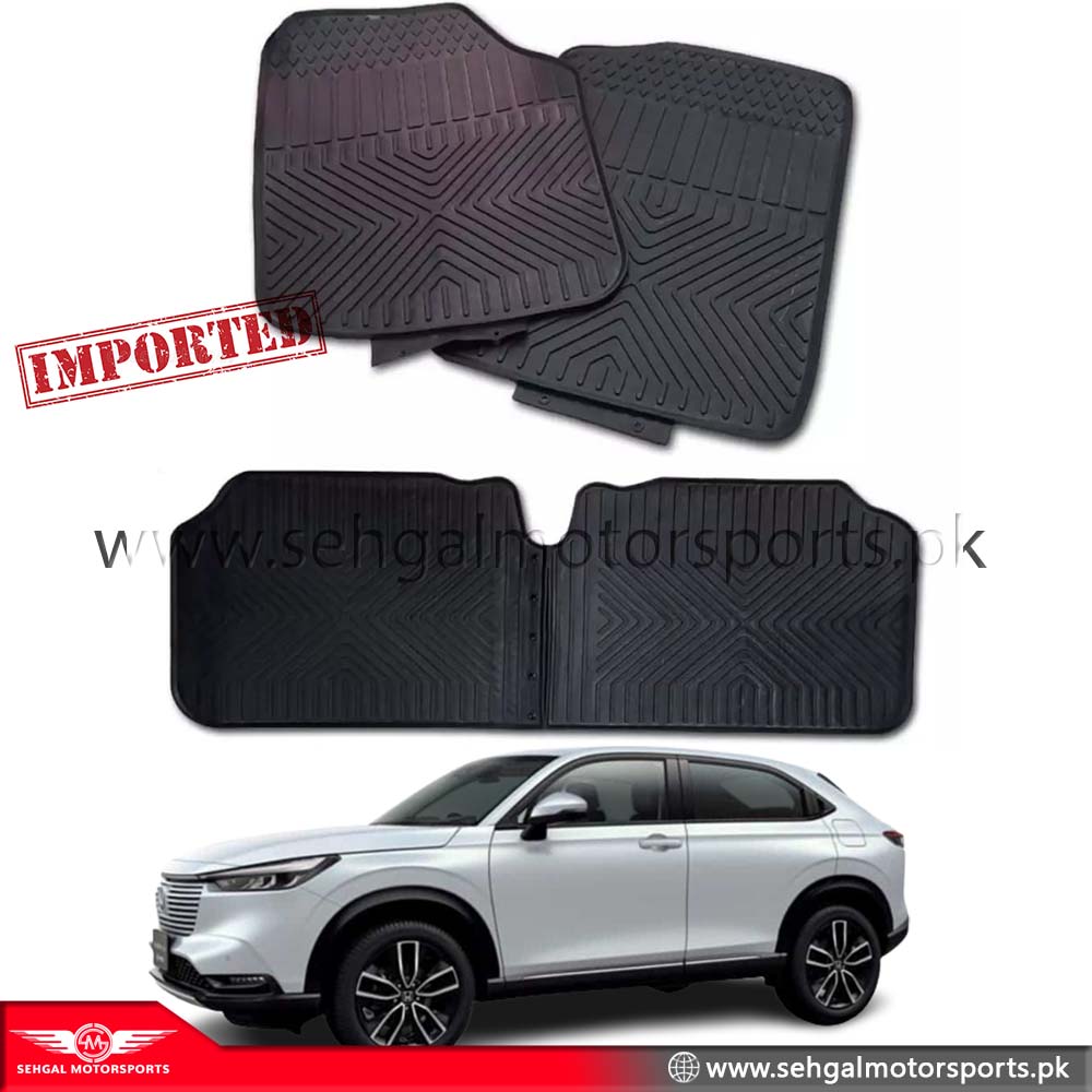 Honda Vezel Rubber Floor Mat Black Model 2014-2020
