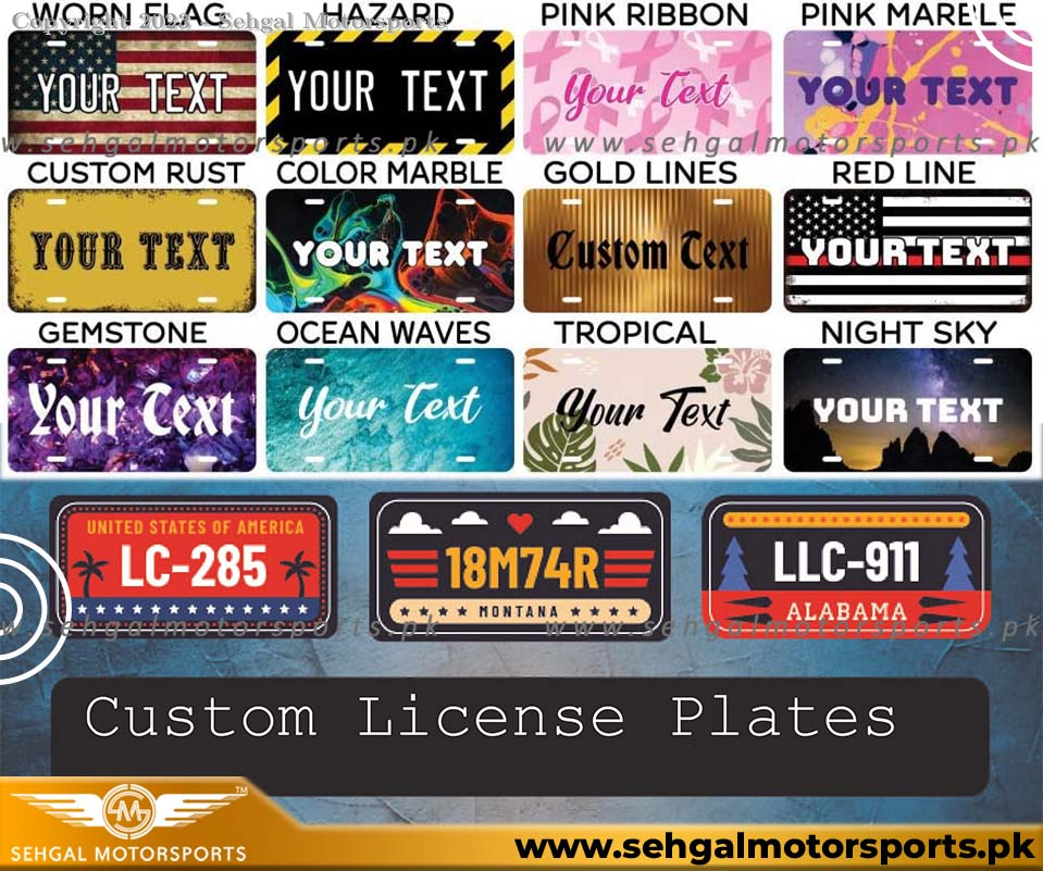 MS Custom Made License Number Plate 3M Plastic