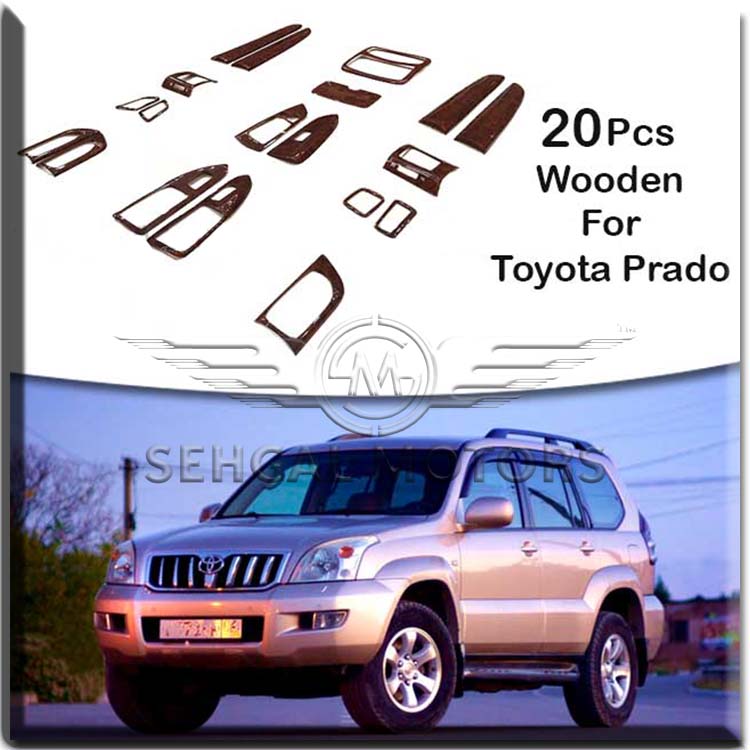 Toyota Prado FJ120 inner Wooden Kit Matt Finish (20 PCS) Model 2001 - 2008