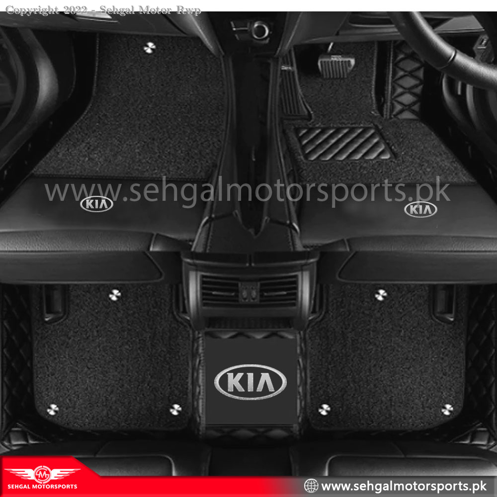 Kia Sorento 10D Floor Mats Black Model 2021-2022