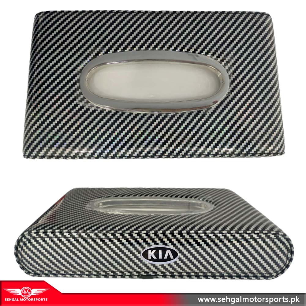 Kia Carbon Fiber Slim Tissue Box 5CM