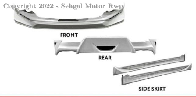 Toyota CH-R Back Body Kit and Side Skirts Unpainted