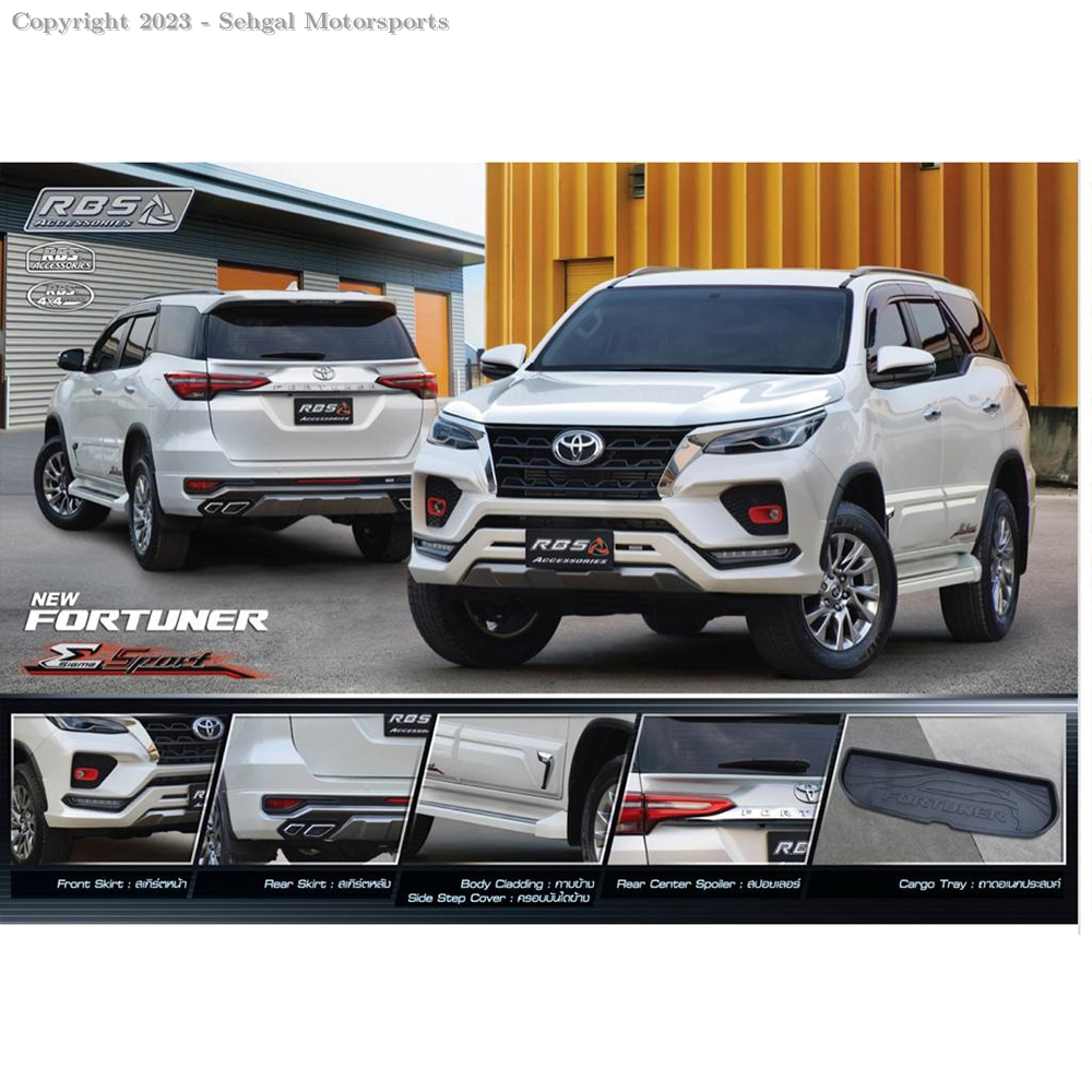 Fortuner Sigma Body Kit (F+B) Sports Style (White) Thailand Model 2021-2023