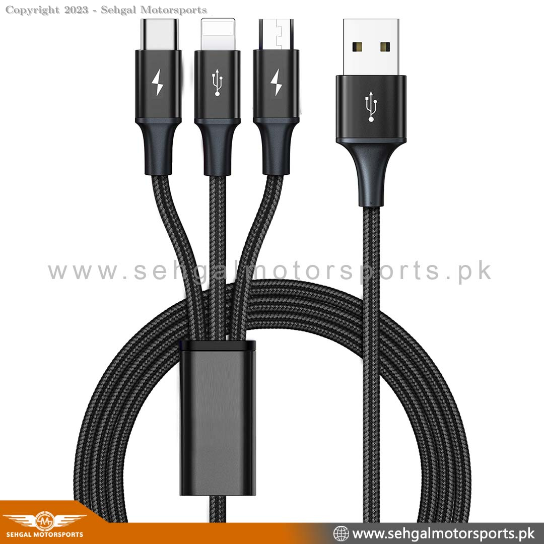 Faster Car Charger Super Fast Cable 3 In 1 Fast Charging Cable