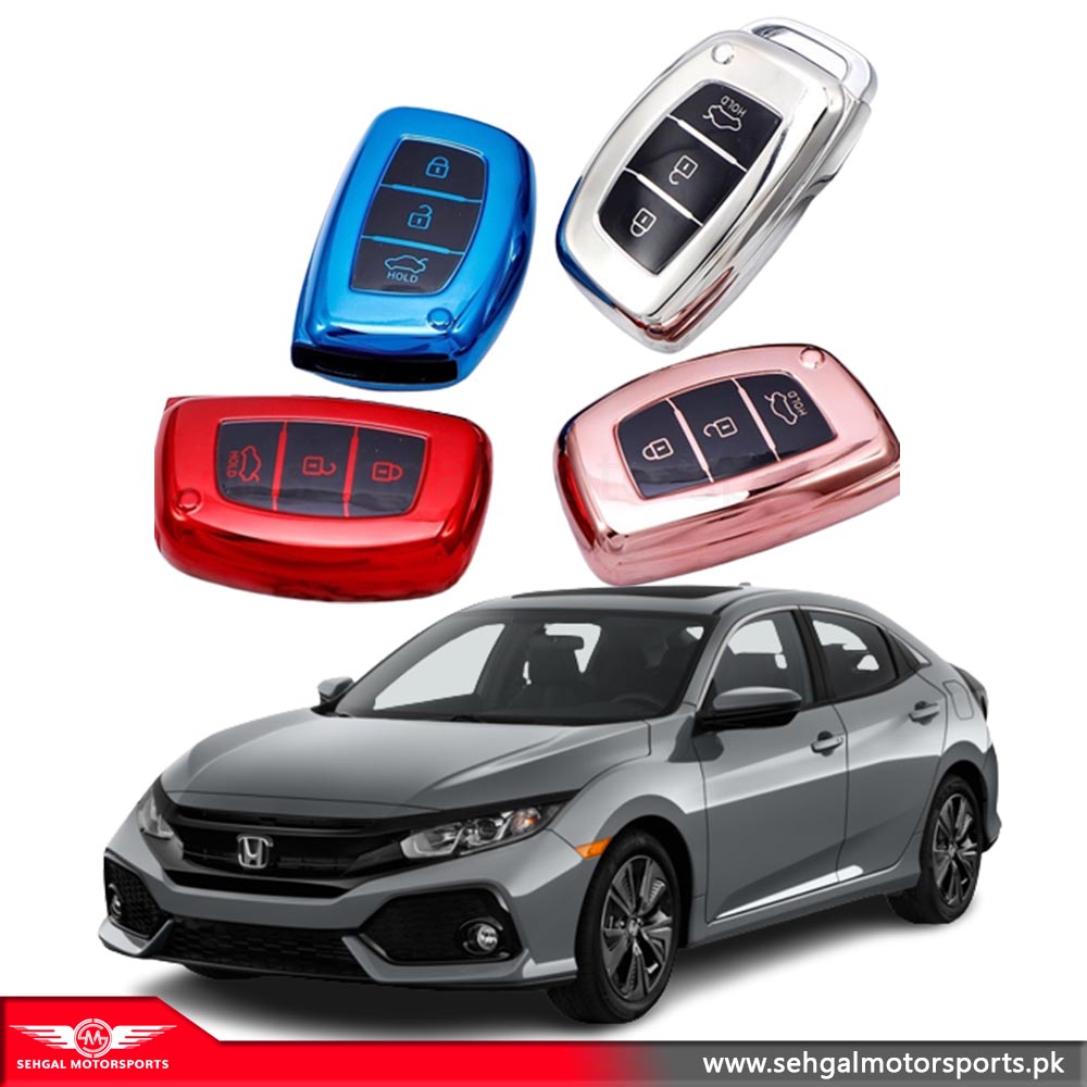 Honda Civic Fancy Tpu Key Cover 3 Button Model 2016-2021