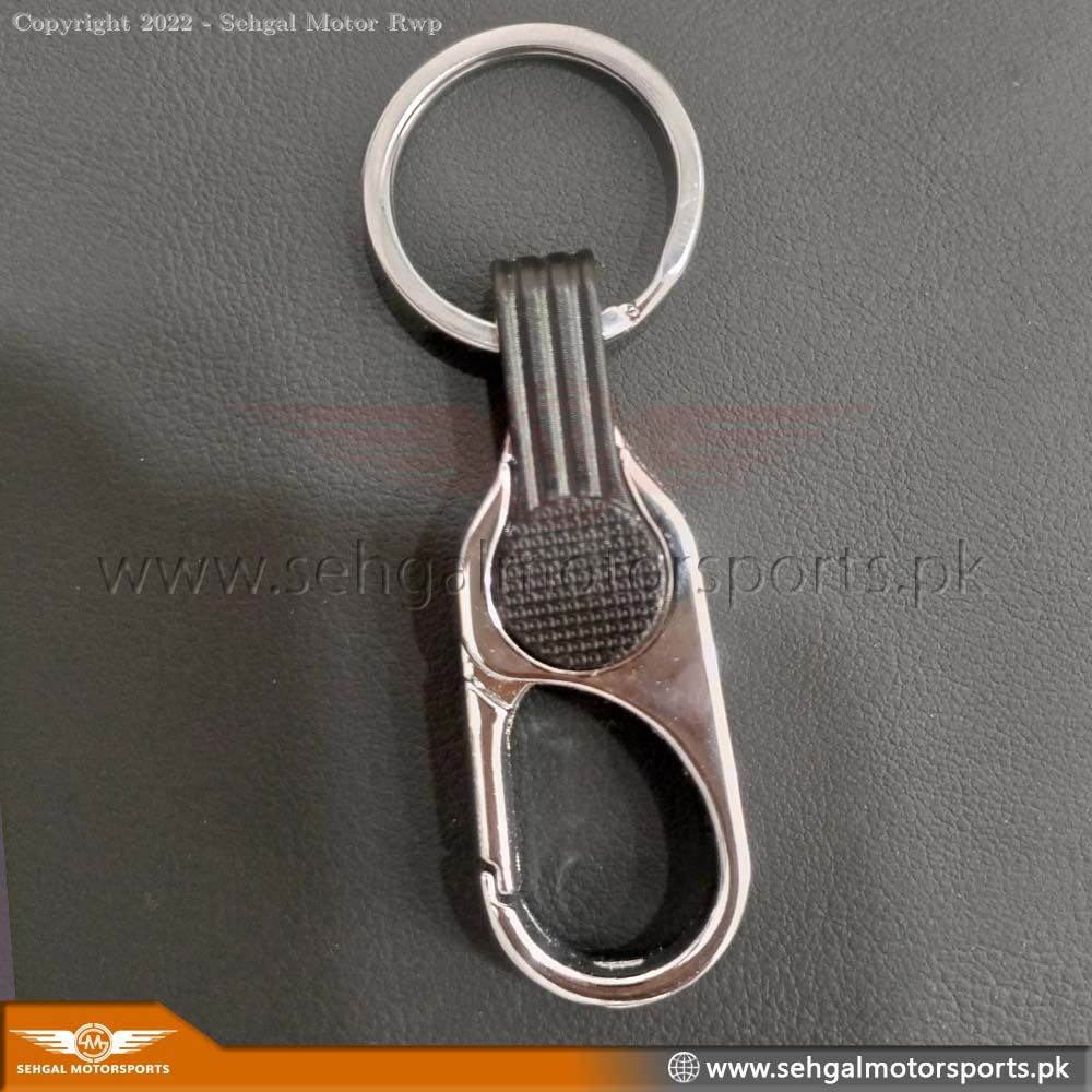 Full Metal Hook Key Chain Chrome