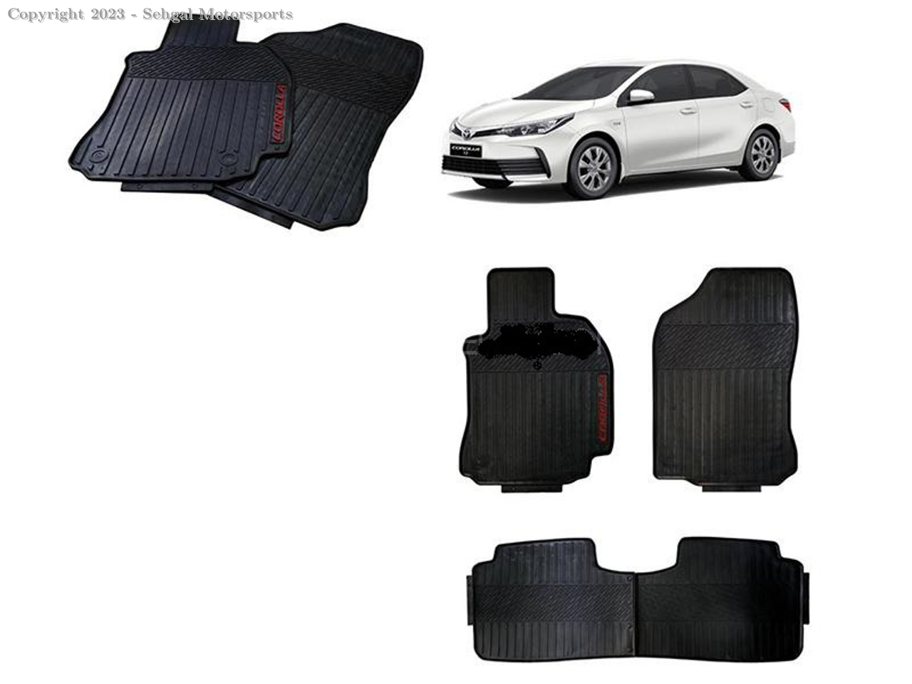 Toyota Corolla Rubber Mat  Black Model 2015-2021