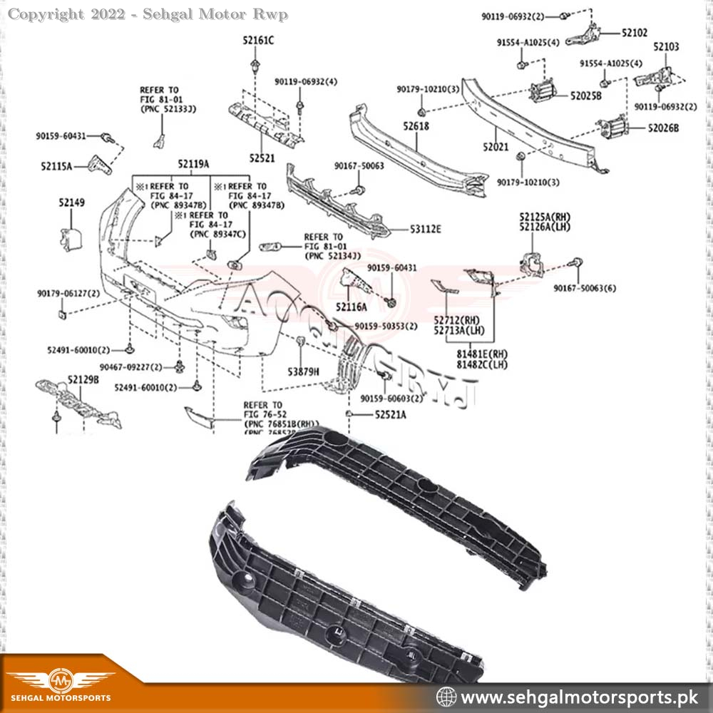 Toyota Land Cruiser Fj200 Front Bumper Spacer Model 2012-2018