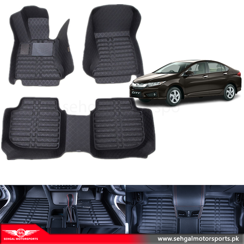 Honda City 5D Floor Mat Black Model 2012-2021