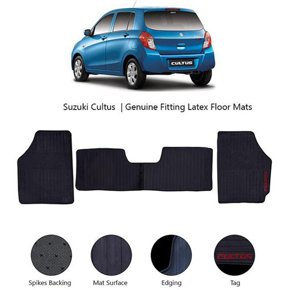Suzuki Cultus Rubber Floor Mat Black Model 2017-2021