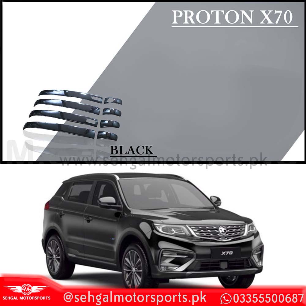 Proton X70 Door Handle Trim (4pcs Set) Black Model 2020-2022
