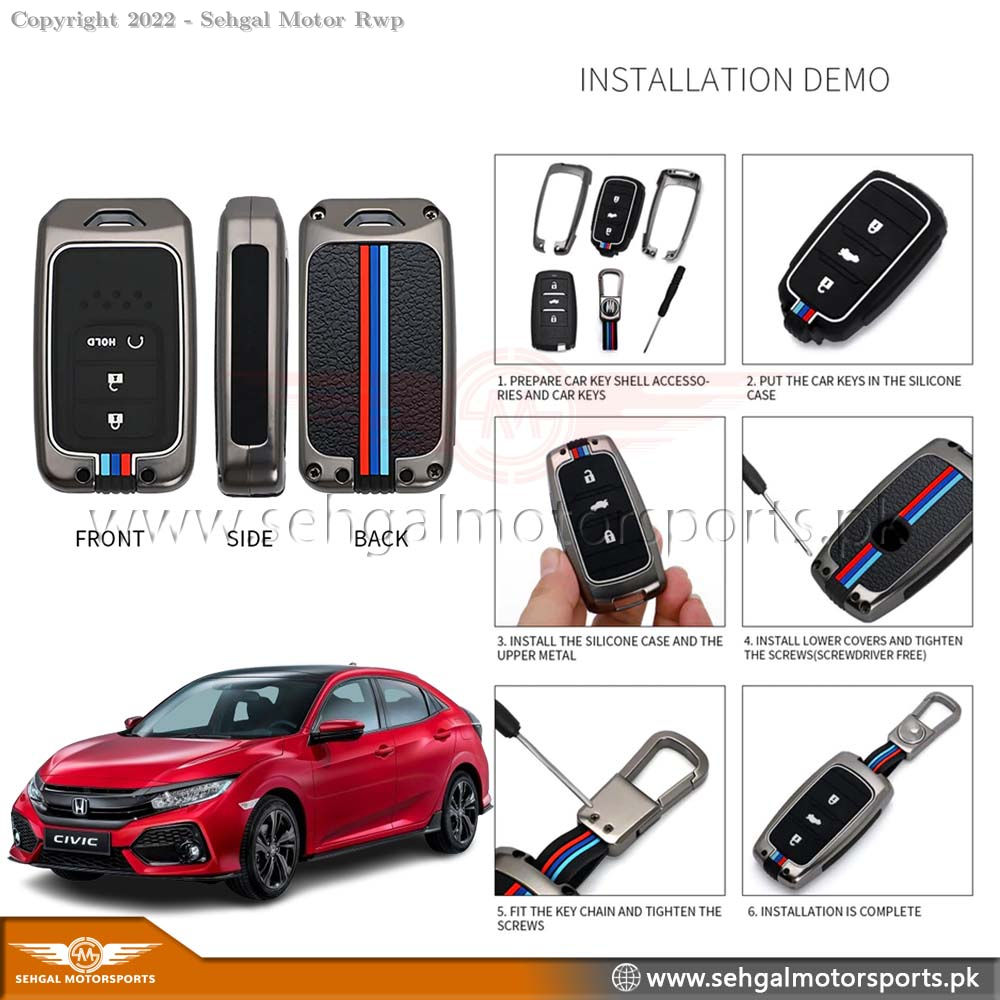Honda Civic Turbo Key Cover Zinc Model 2018