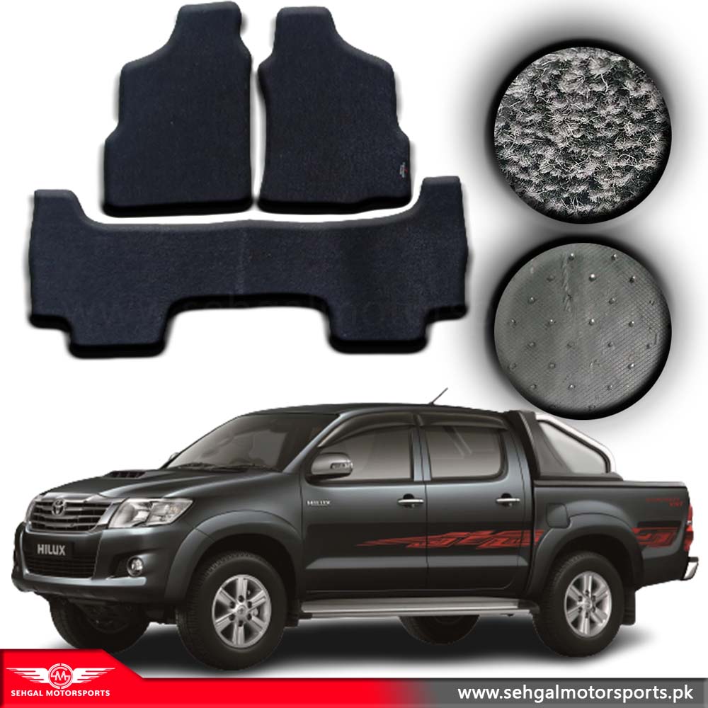 Toyota Hilux Vigo Carpet Floor Mat Special Black/Gray Model 2010-2016