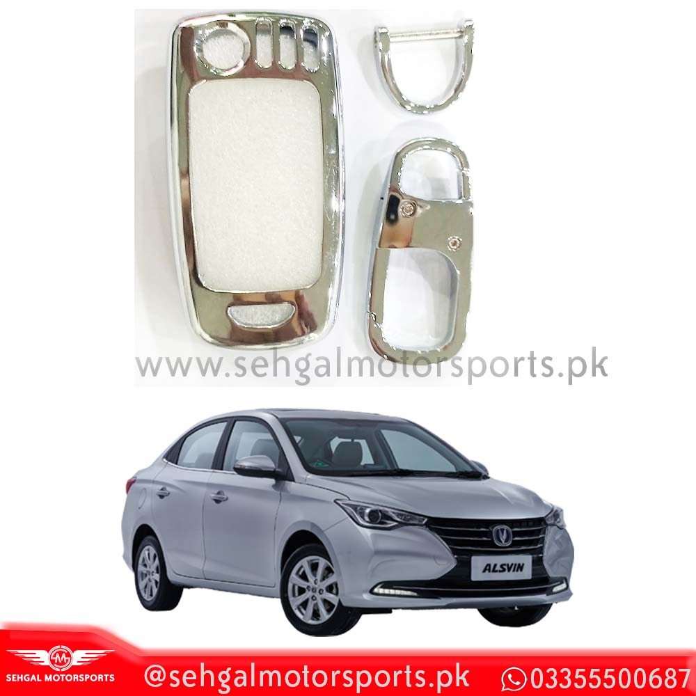 Changan Alsvin Metal Key Remote Cover With Hook (Chrome) model 2020-2022