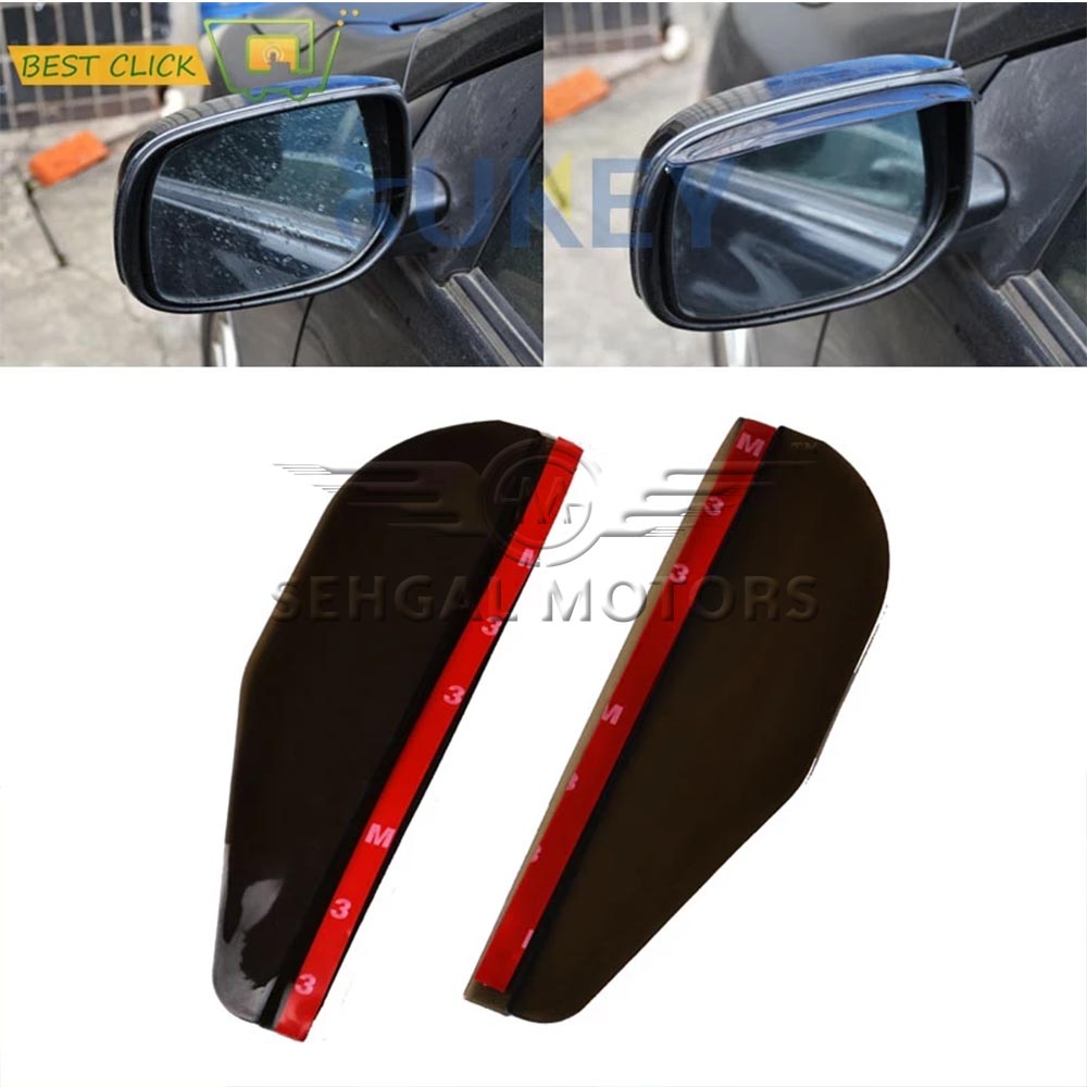 3R Side Mirror Rain Protector - Pair Smoke 