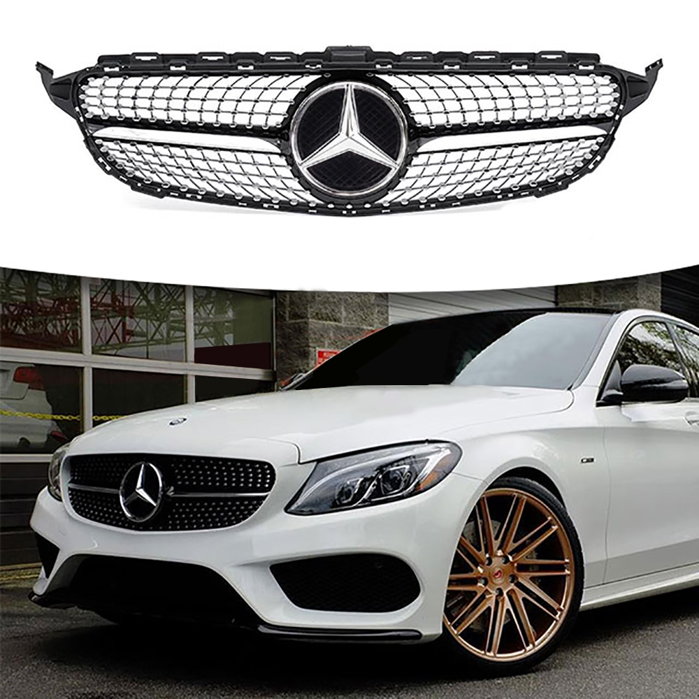 Mercedes Benz C-Class W205 Diamond Front Grill Model 2014-2020