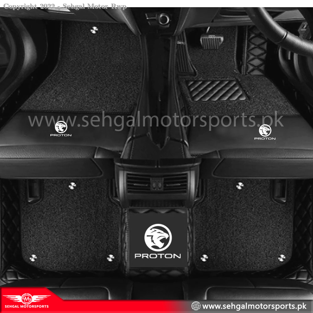 Proton x70 10D Floor mat Black with Black Stitch Model 2021-2022