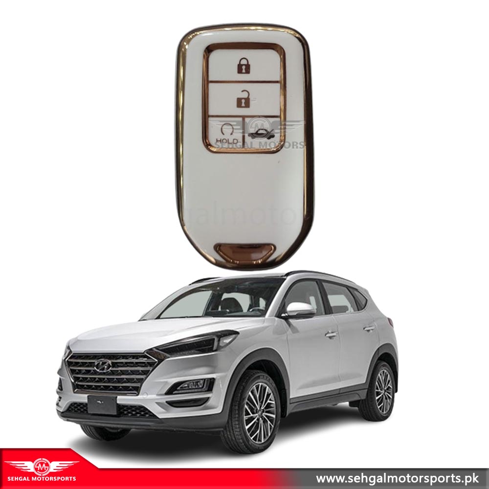 Hyundai Tucson TPU Key Cover Gold Line Model 2020-2022