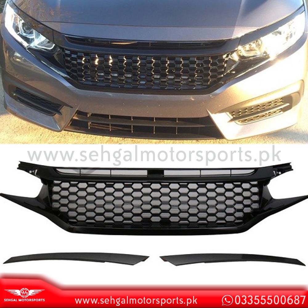 Honda Civic SI Grill Black WithOut Logo - Model 2016-2021