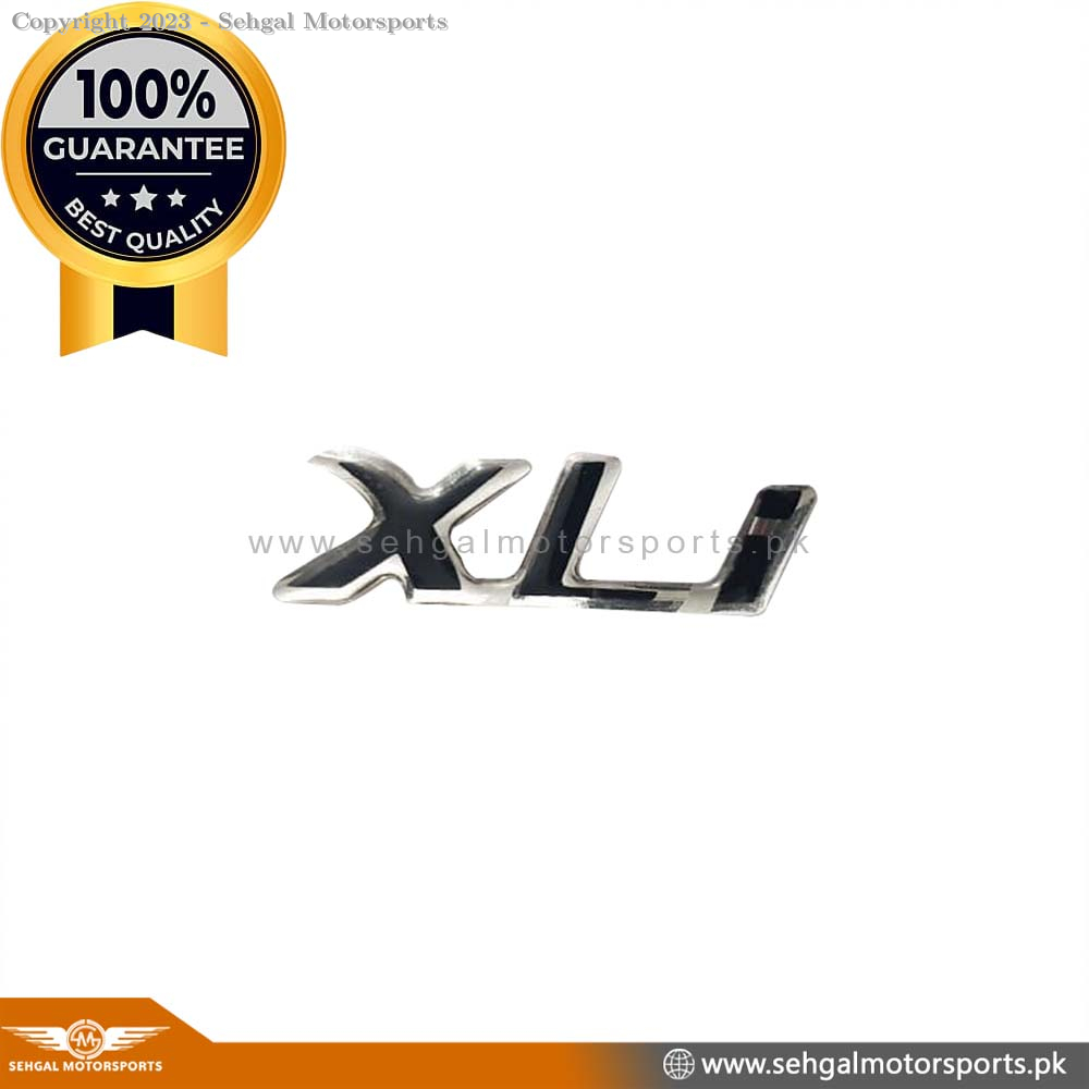 Corolla Trunk Monogram "XLi" Model: 2009-2023 Chrome Genuine