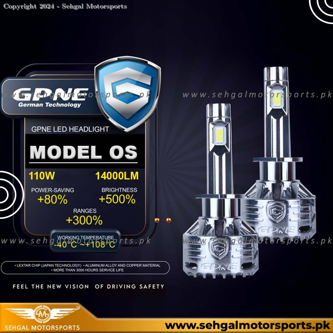 GPNE LED Headlight Bulb Socket 9005, Model O3 (Red)
