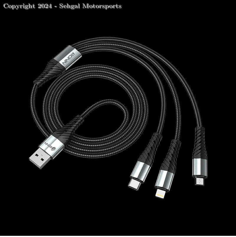 RONIN R-305 3 IN 1 CHARGING CABLE. 2.4A.