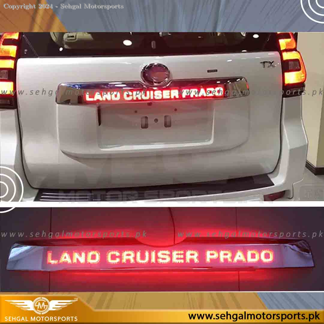 Toyota Prado FJ160 Trunk Garnish With LED Model 2018-2024