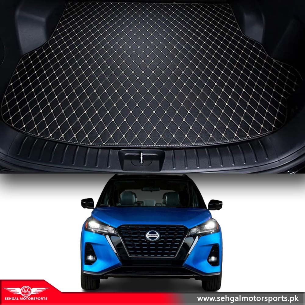 Nissan Kicks 7D Eco Trunk Mat Black with Beige Model 2021-2022