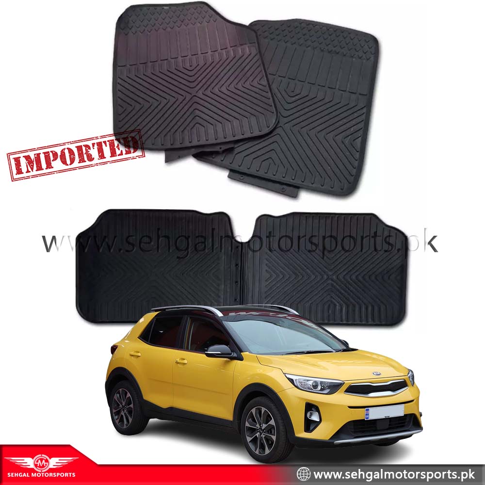 Kia Stonic Rubber Floor Mat Black (Imported)Model 2020-2022