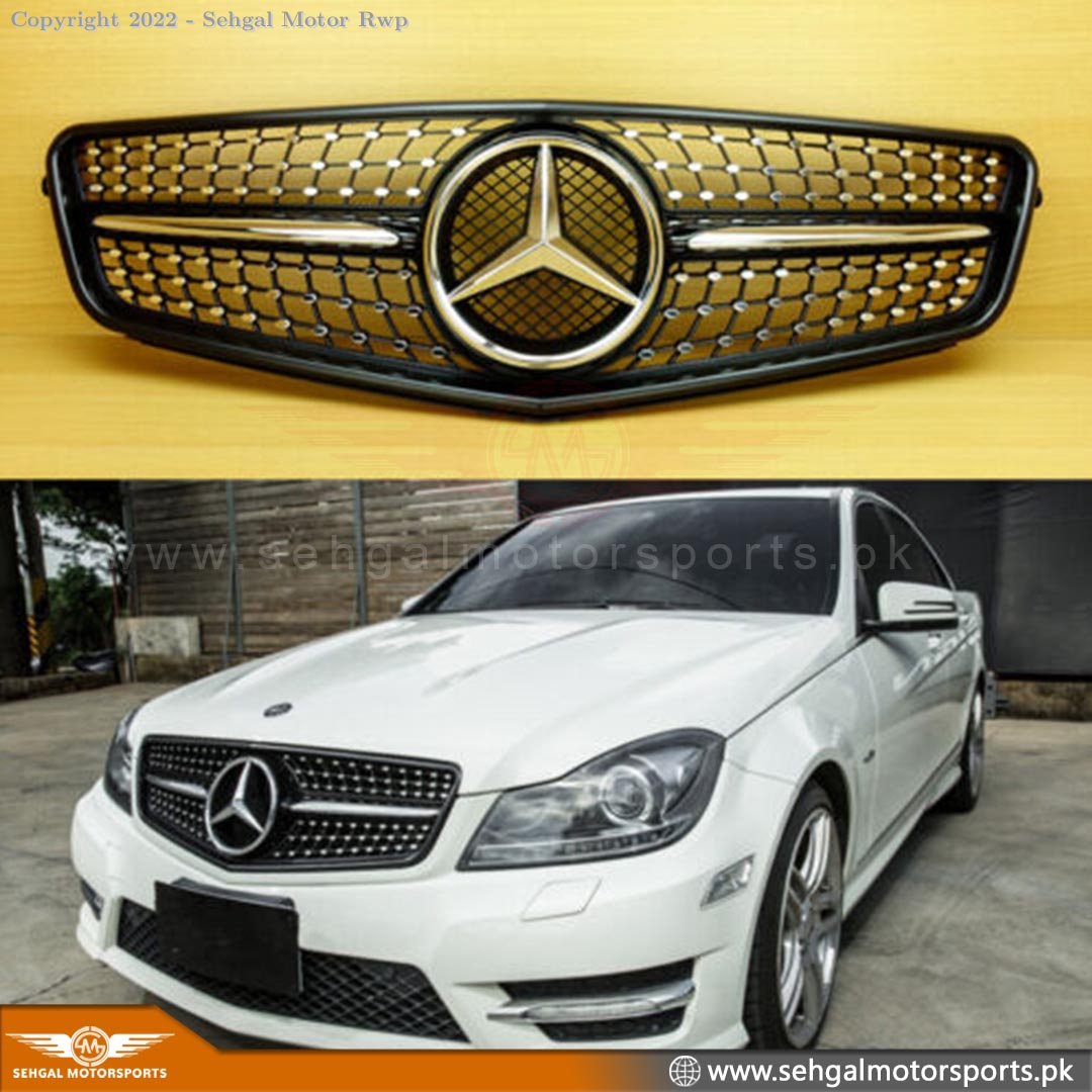 Mercedes-Benz C-Class W204 Front Grill Diamond Model 2007-2011