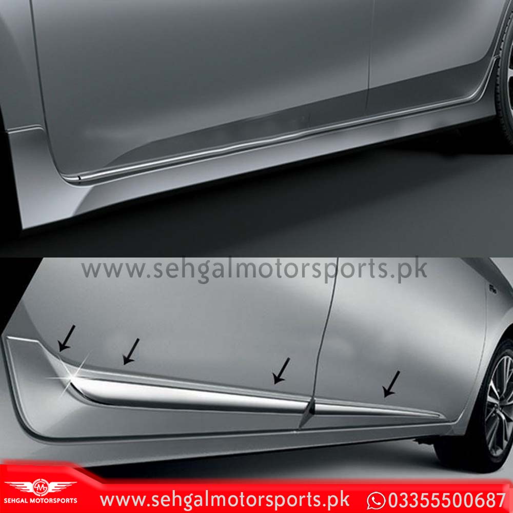 Toyota Corolla door Molding Silver Paint model 2014-2017