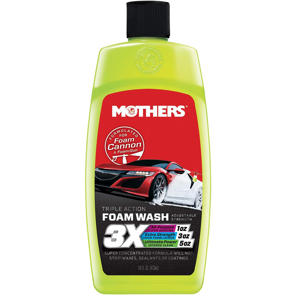 Mothers 3X Triple Action Foam Wash 16OZ (473ML) |Car Shampoo Cleaning Agent