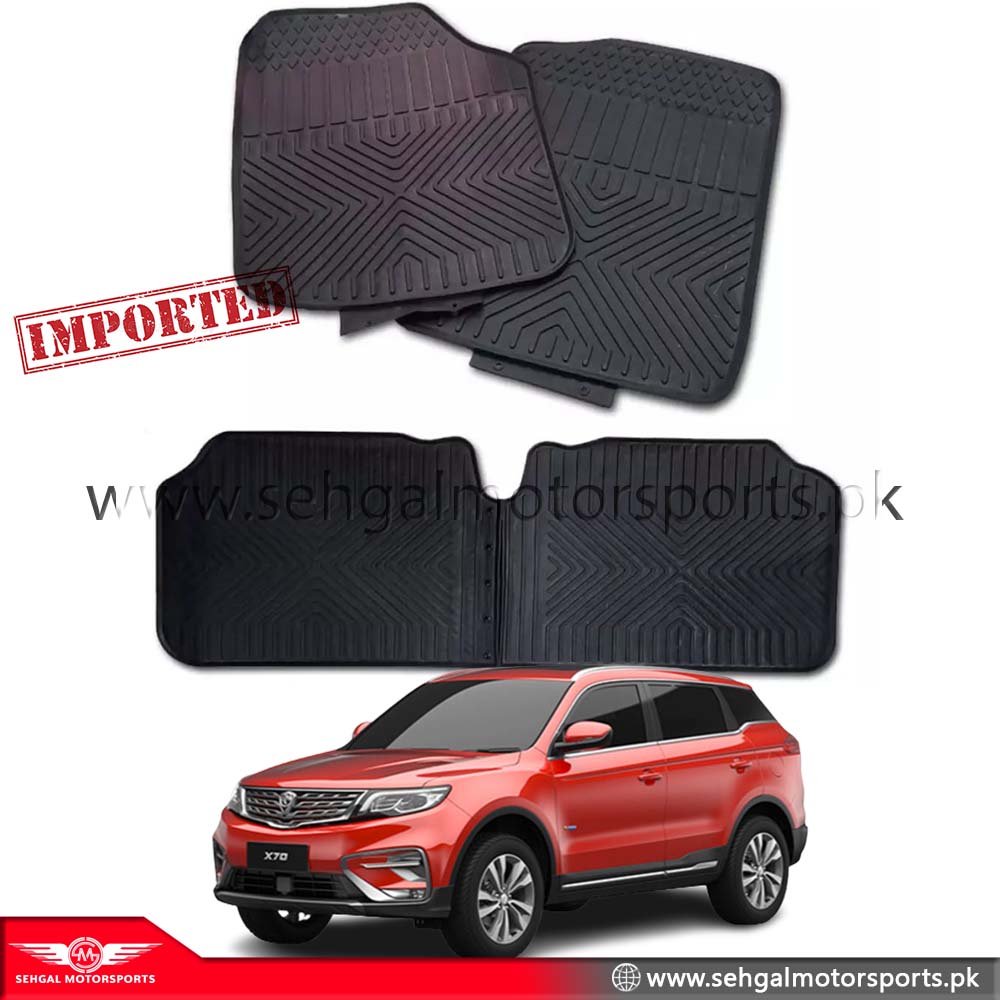 Proton X70 Rubber Floor Mat Black (Imported) Model 2020-2022