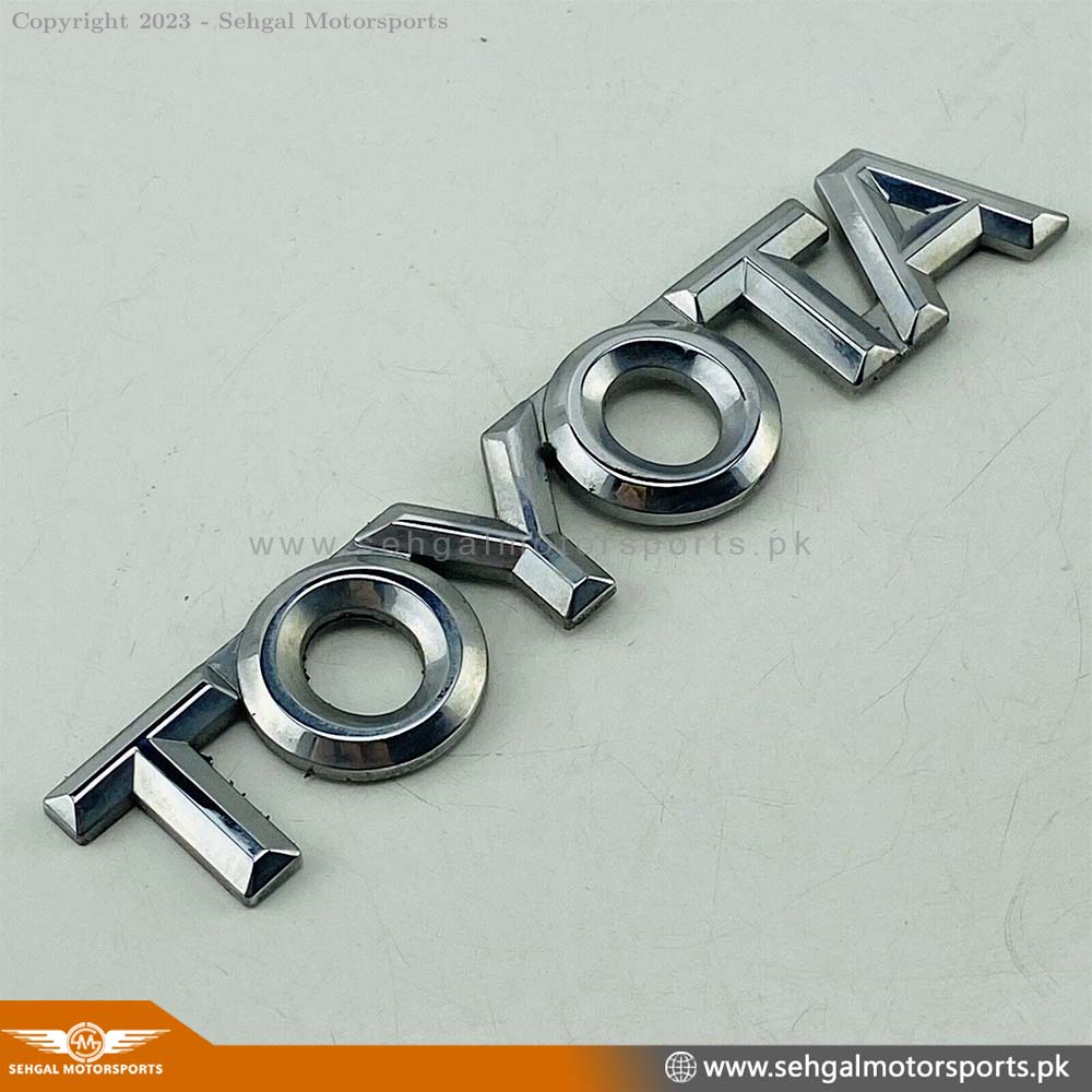 Corolla Trunk Monogram "TOYOTA" Model: 2009-2023 Chrome Genuine