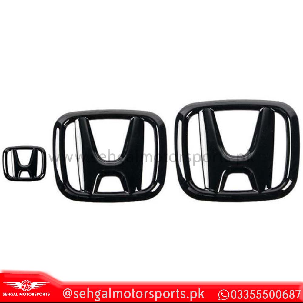 Honda Civic Front Back and Steering Logo Set 3Pcs Model 2022-2023
