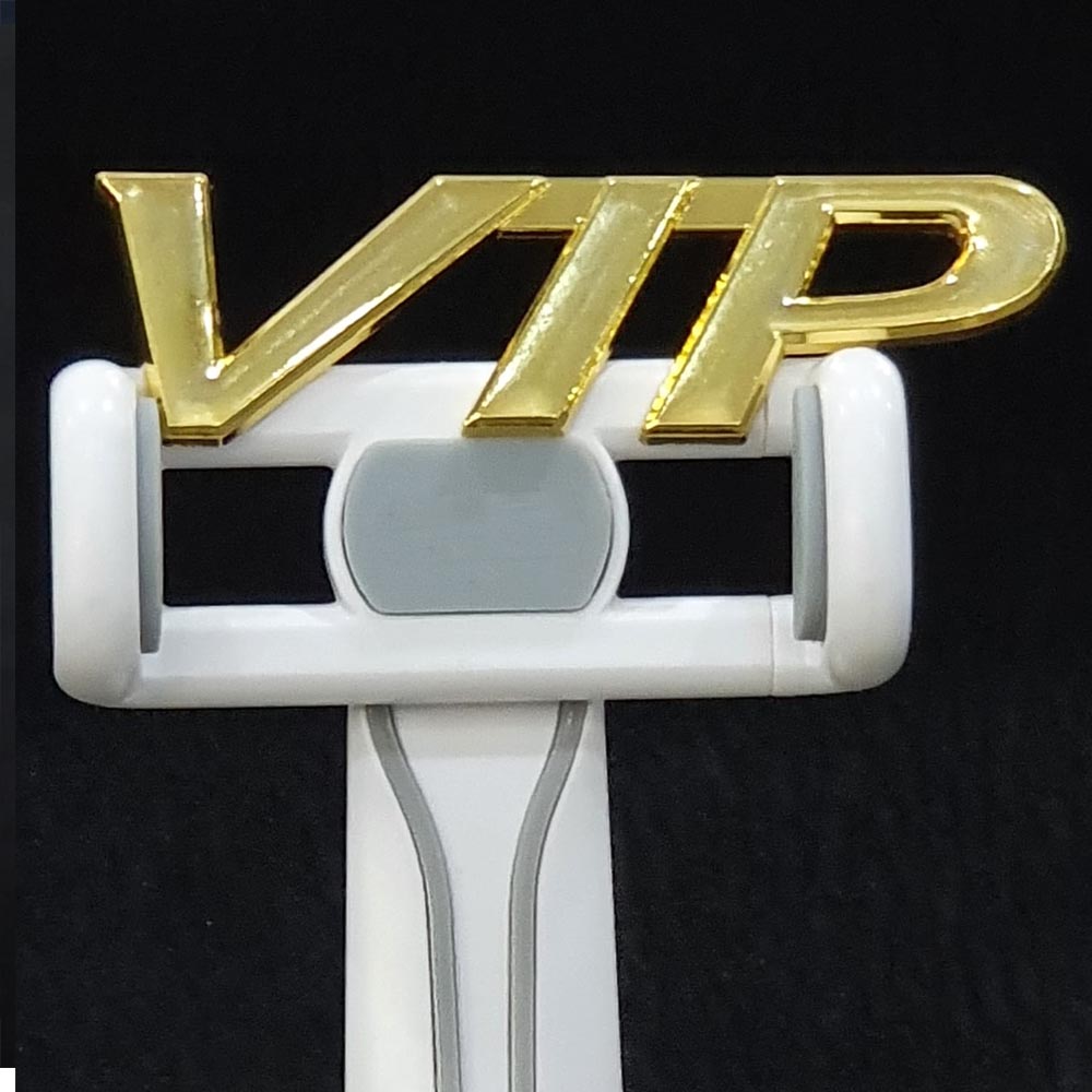 Vip Monogram Gold Emblem | Decel | Monogram | Logo