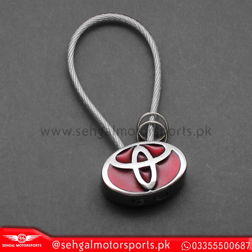 Toyota Metal Car Badge Red Key Chain