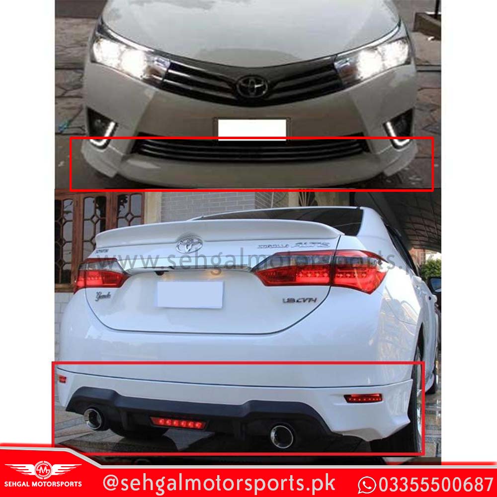 Toyota Corolla Double Exhaust Complete Body Kit Taiwan- Model 2014-2017