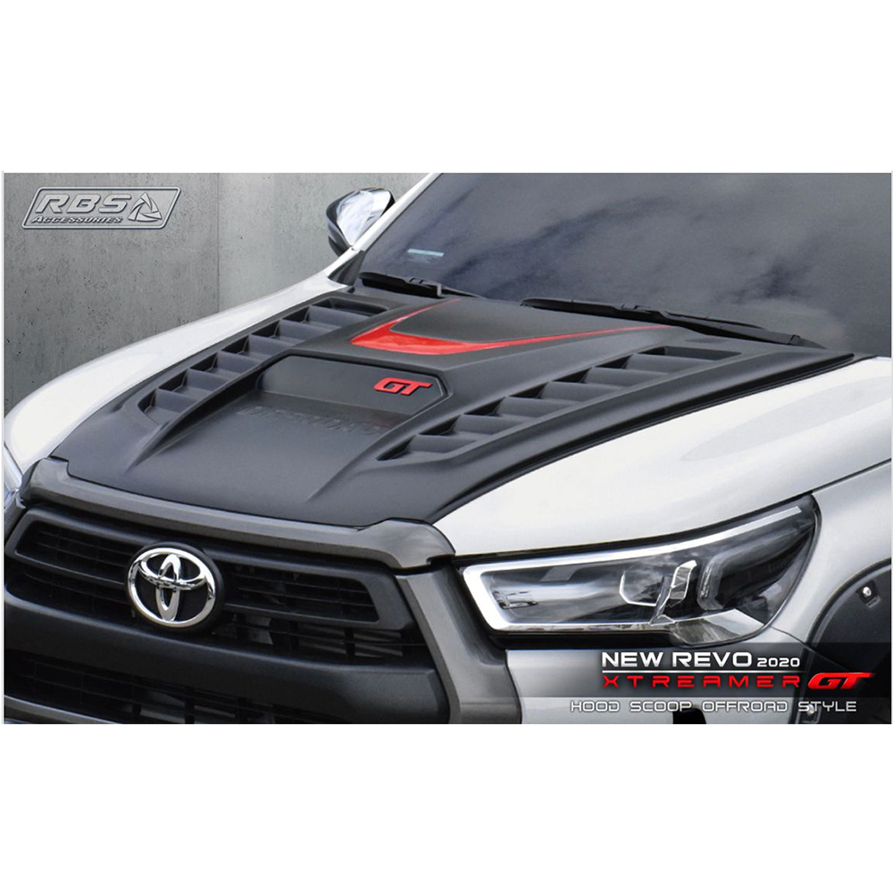 Toyota Hilux Revo Bonnet Scoop GT Style White (Thailand) Model 2017-2021