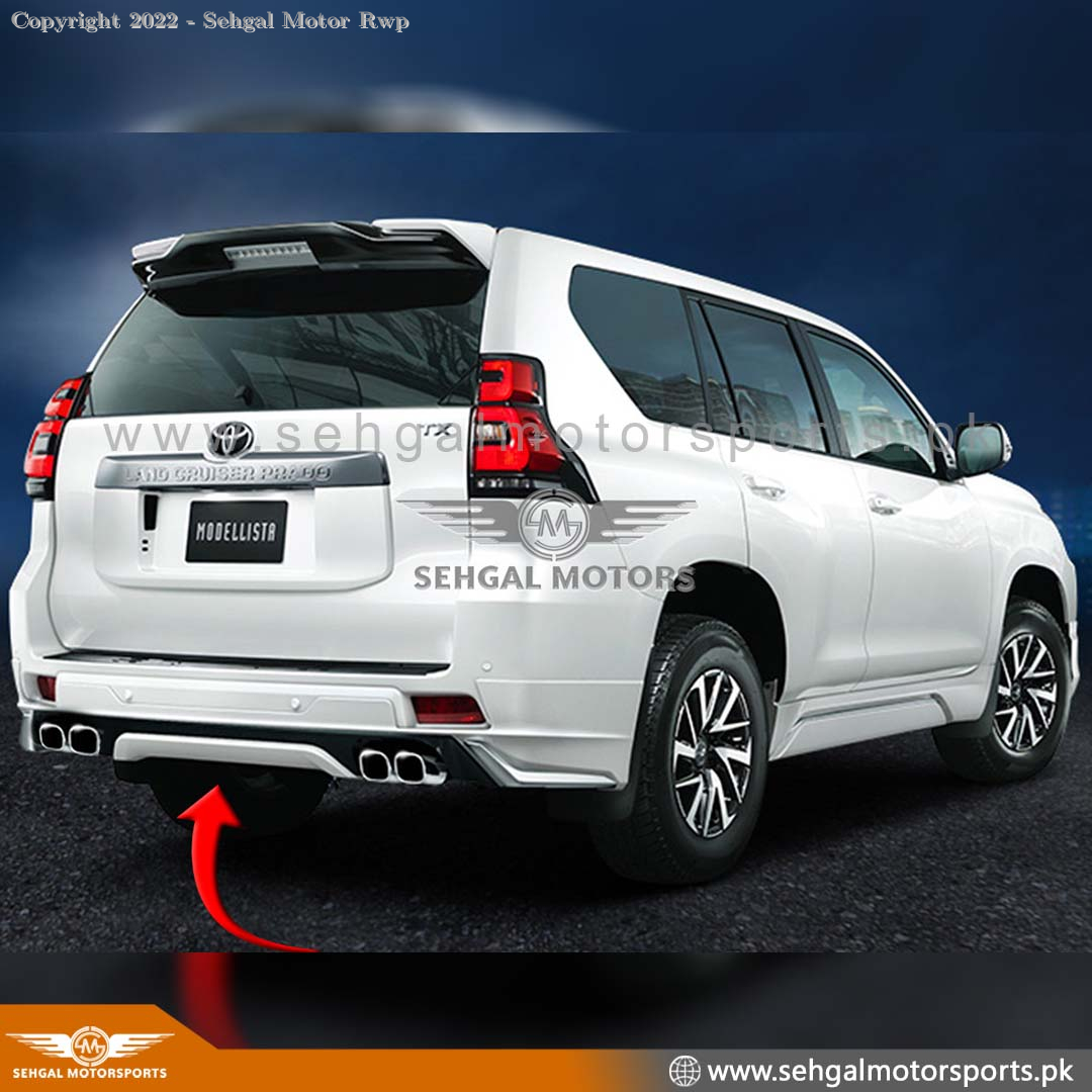 Toyota Prado FJ150 Back Body Kit / Lip Dual Exhaust White 2018-2021