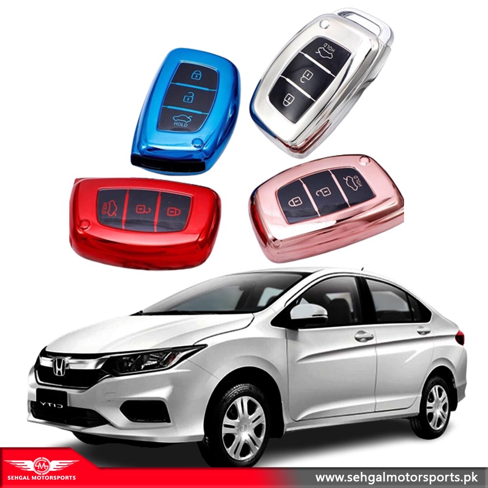 Honda City Grace Fancy TPU Silver Key Cover Model 2022-2023