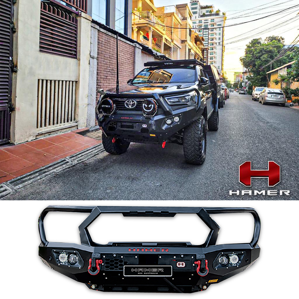 Toyota Hilux Revo Front Bumper Hamer King Series (With Glasses) Thailand Model 2020-2023